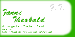 fanni theobald business card